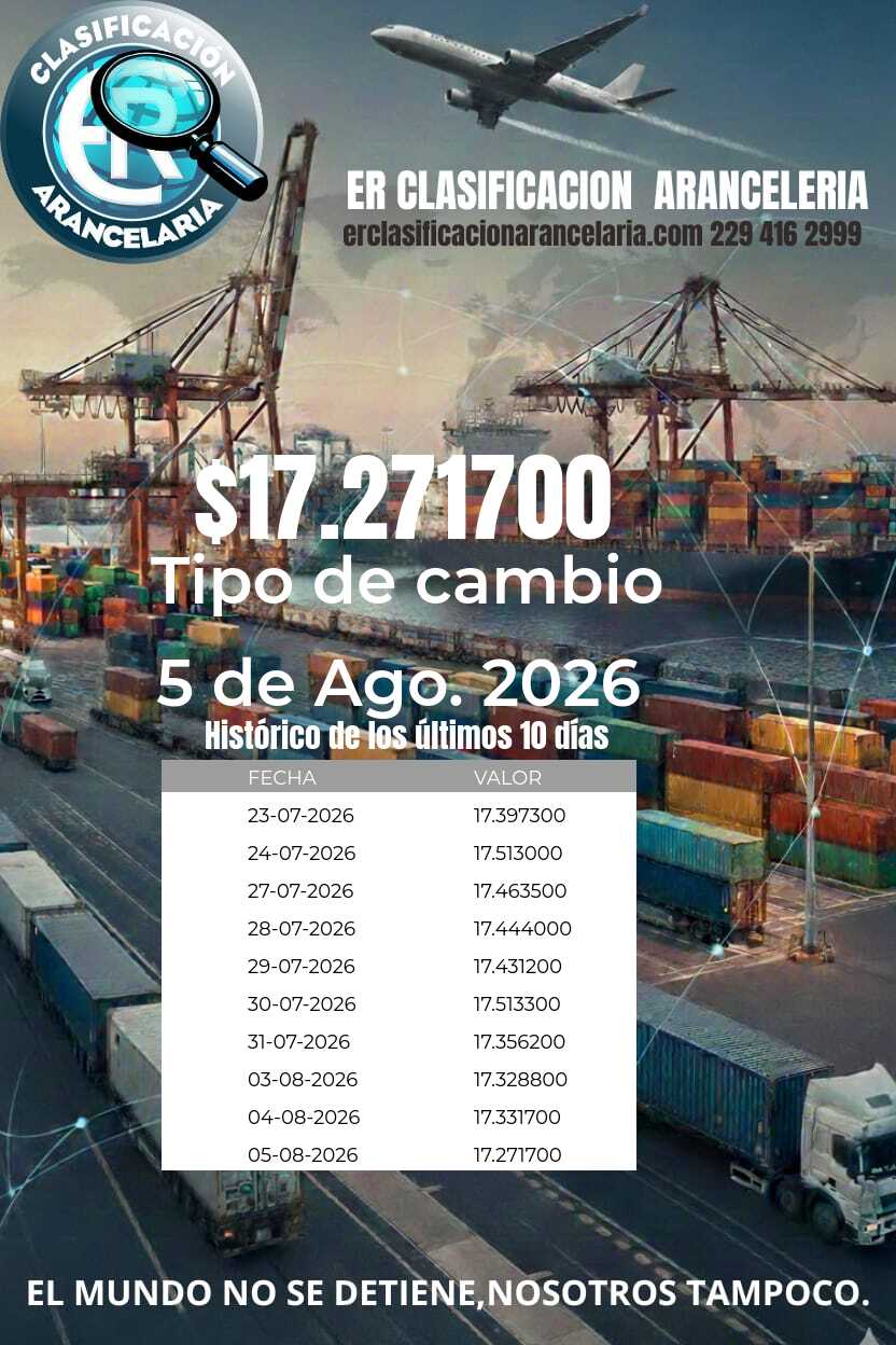 Tipo de cambio al día 2026-08-05