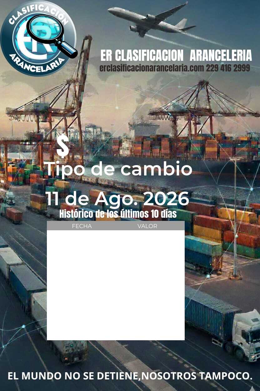 Tipo de cambio al día 2026-08-11